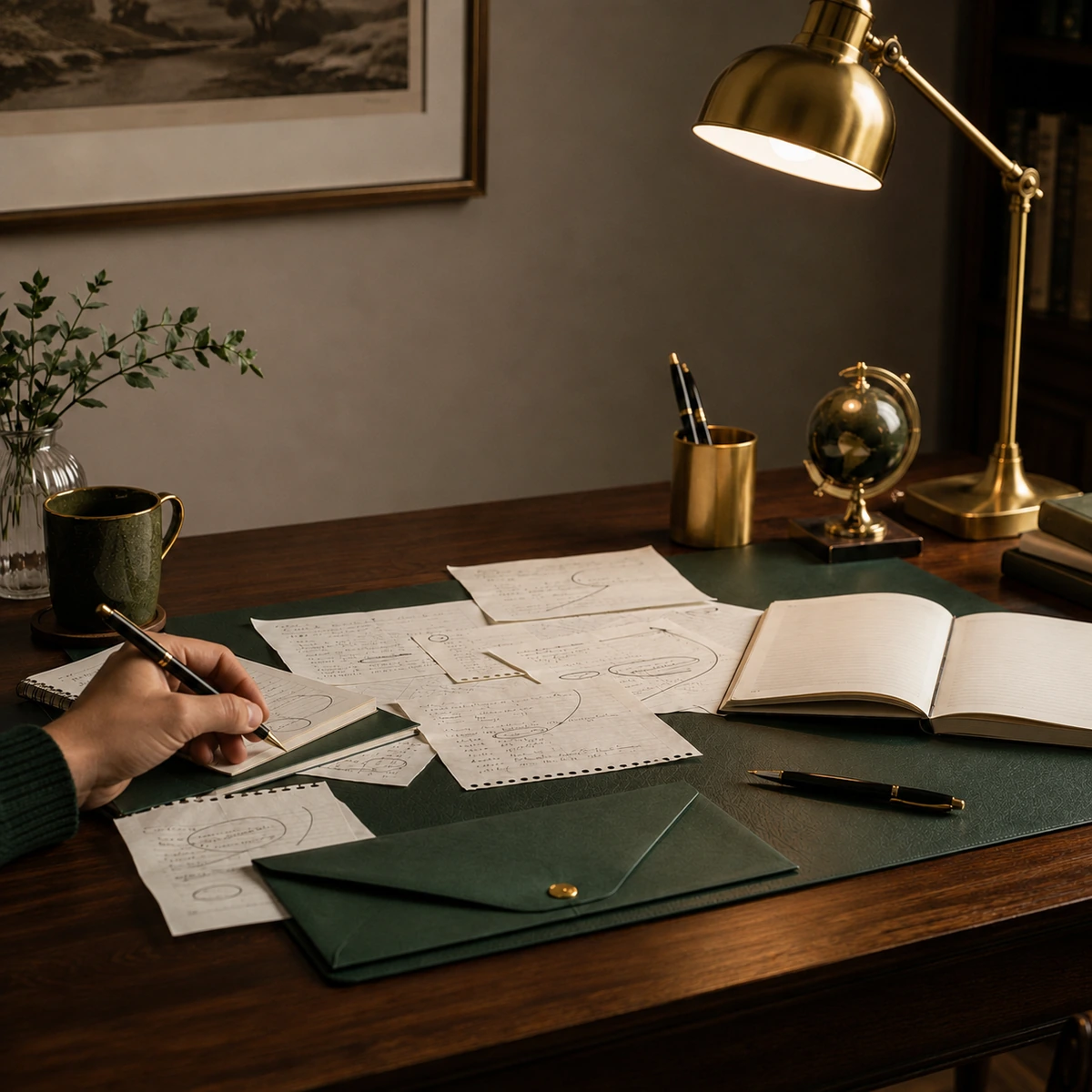 A study plan with a mentor's annotations